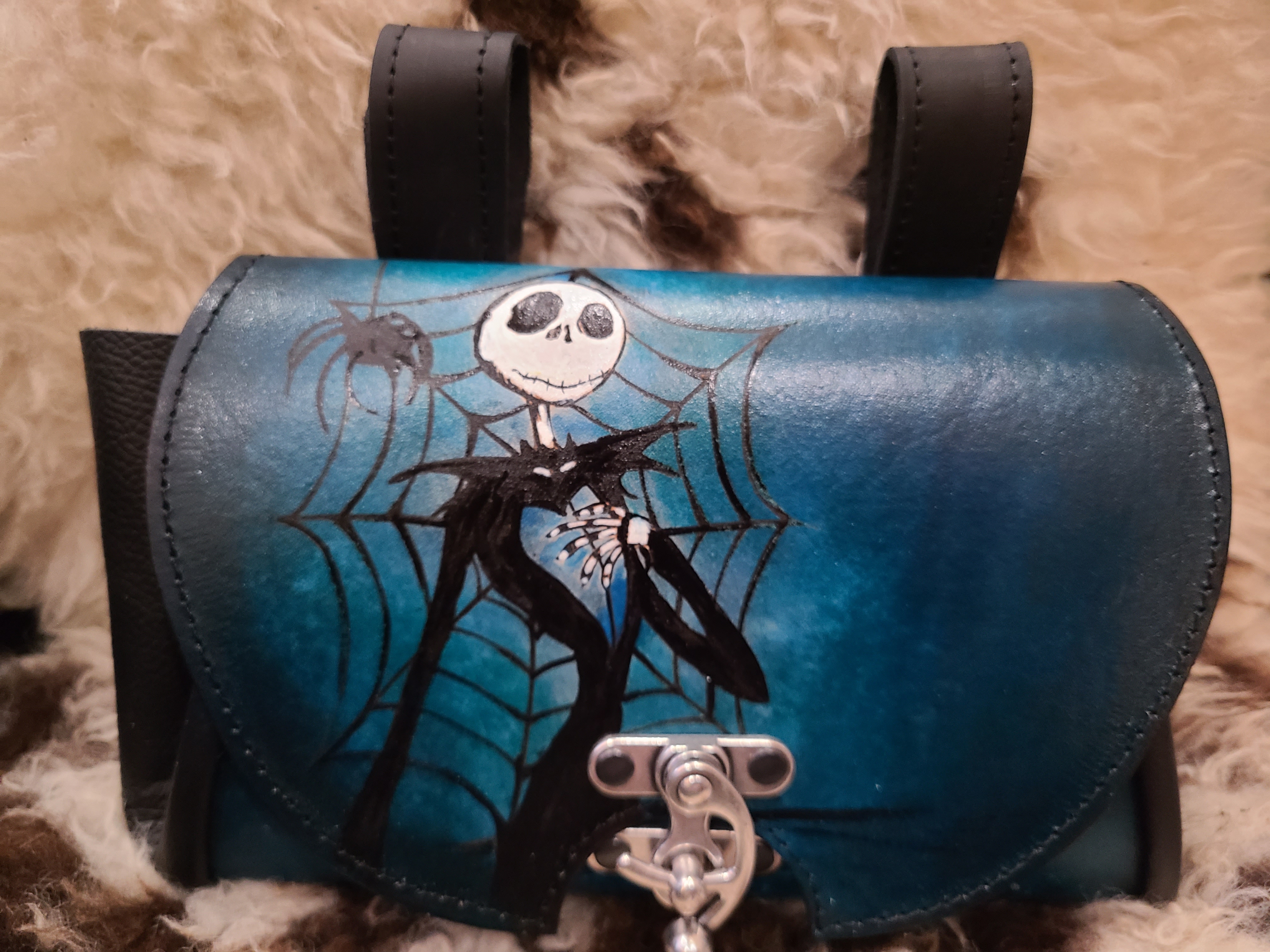 Exklusive Leder Gürteltasche mit Jack Nightmare before Christmas