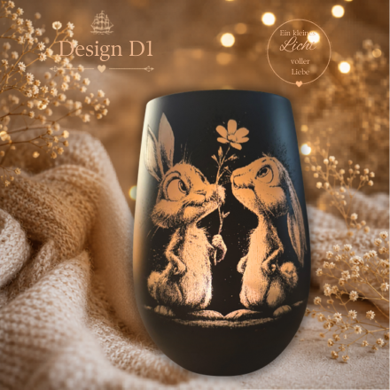 niedliches Couple Windlicht zwei niedlichen Hasen 1 - Luna et Sol - niedliches Couple Windlicht niedliches Couple Windlicht zwei niedlichen Hasen